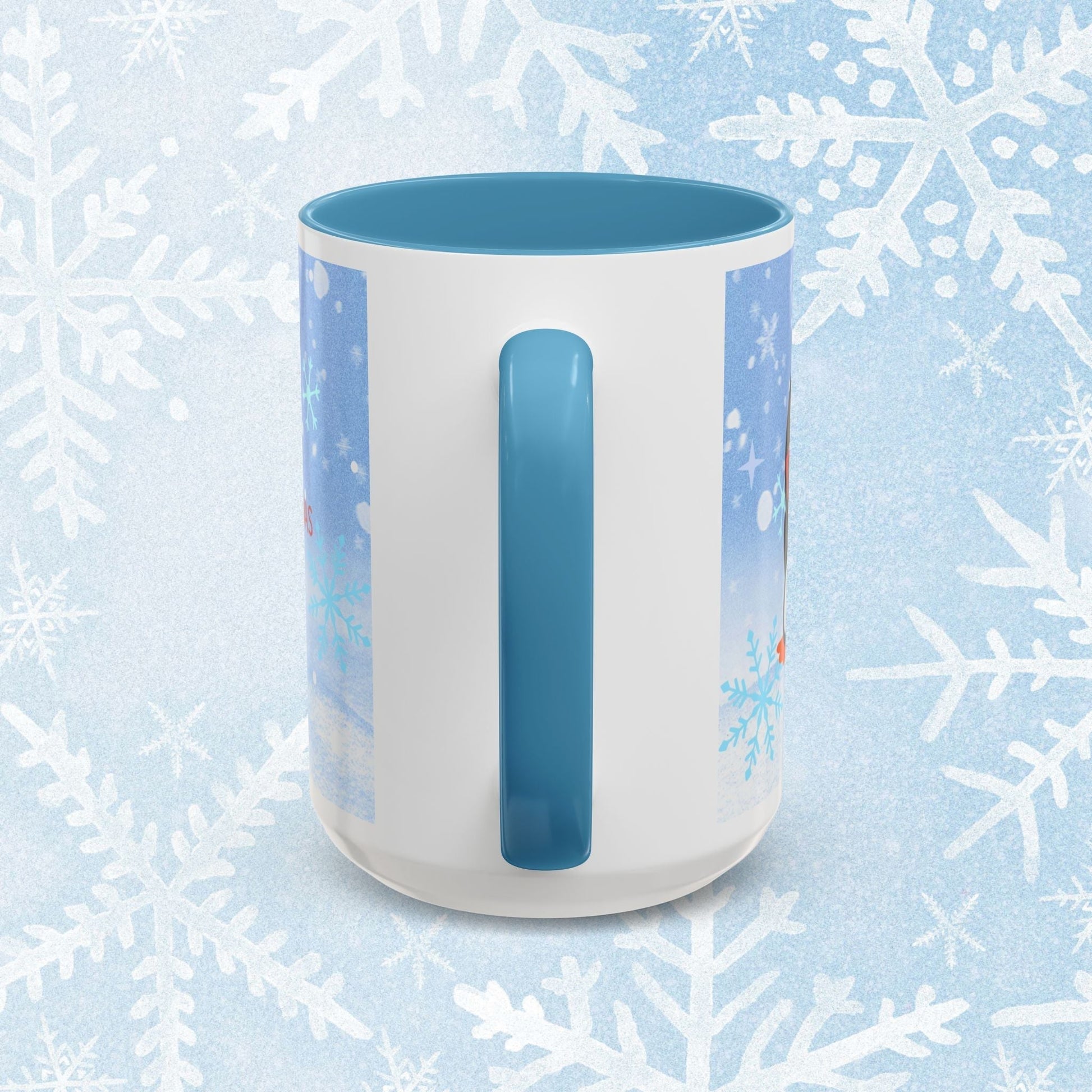 Cool Christmas Mug - Penguin and Winter Themed Cool Xmas Coffee Mug, with text saying 'have a cool xmas' and a cool penguin with a winter themed background