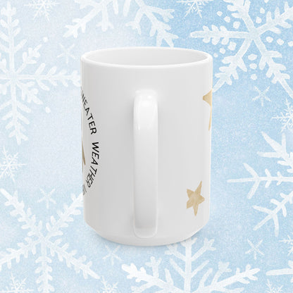 Cozy Vibes Penguin with Stars - Mug