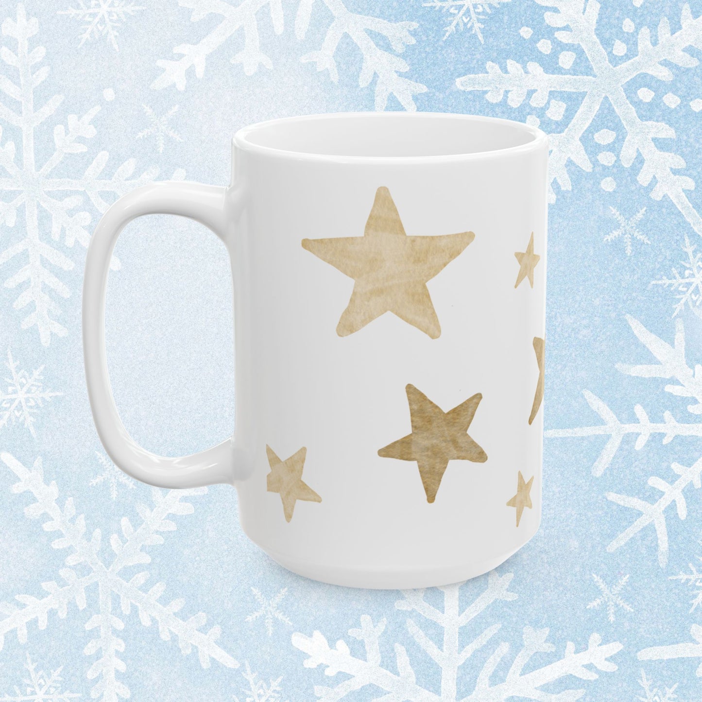 Cozy Vibes Penguin with Stars - Mug