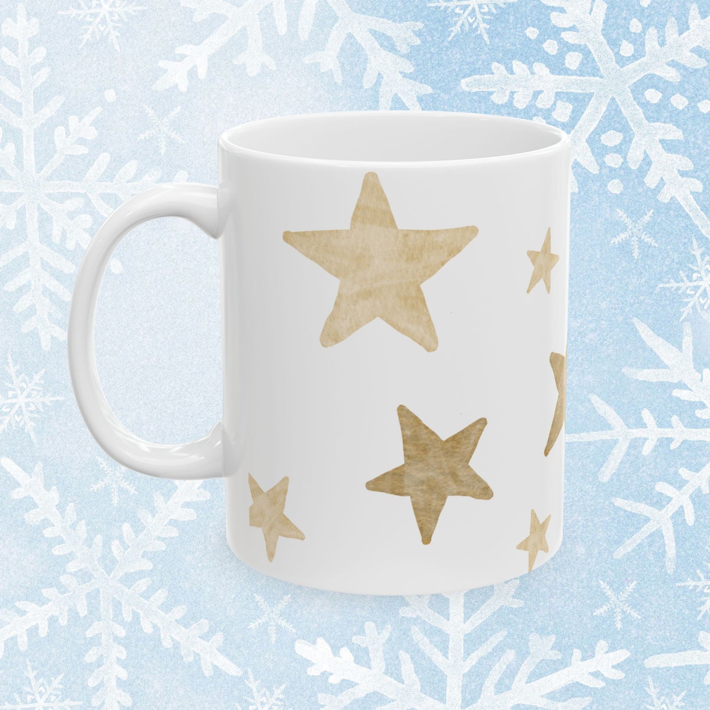 Cozy Vibes Penguin with Stars - Mug