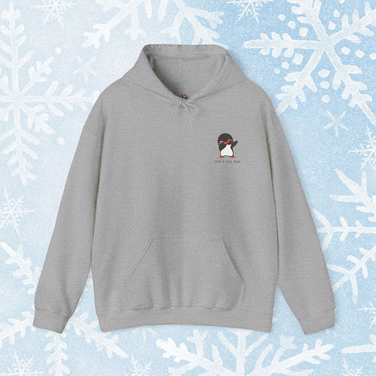 Cool Xmas Hoodie - Bold and Cool Design for a Warm Winter Hoodie, Cool Penguin with a text 'have a cool xmas'